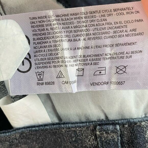 WILLIAM RAST Jeans Womens 29 Metallic Black Python Skinny Sculpted High Rise - Picture 12 of 12